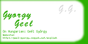 gyorgy geel business card